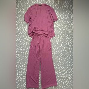 Oversized Tee and Wide Leg Pants Matching Set